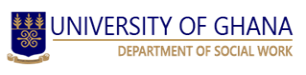 Logo of the University of Ghana  - Department of Social Work 